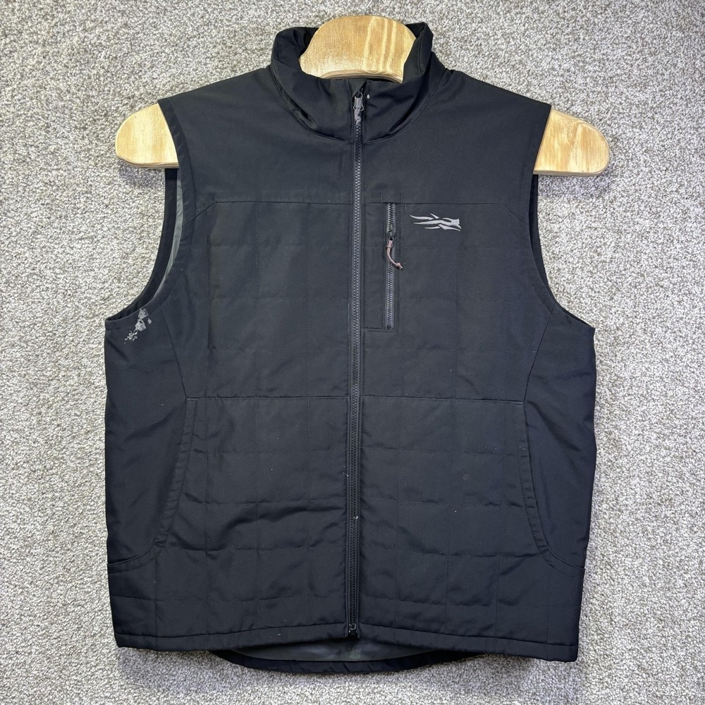 Sitka Gear Vest Mens XL Black Grindstone Work Quilted Softshell Windstopper
